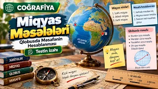 Miqyas Məsələləri — Qlobusda Məsafənin Hesablanması, Miqyas 1:50 Milyon və 1:3 Milyon |