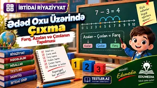 Ədəd Oxu Üzərində Çıxma — Fərq, Azalan və Çıxılanın Tapılması | İbtidai Riyaziyyat