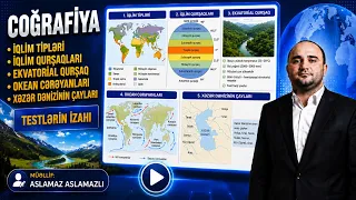 İqlim tipləri. İqlim qurşaqları. Ekvatorial qurşaq. Okean cərəyanları. Xəzər dənizinin çayları.