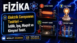 Elektrik Cərəyanının Təsirləri — İstilik, İşıq, Maqnit və Kimyəvi Təsir | Fizika #fizika #testler