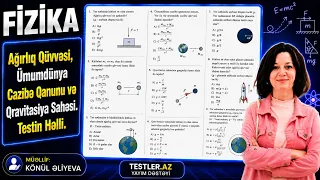Ağırlıq Qüvvəsi, Ümumdünya Cazibə Qanunu və Qravitasiya Sahəsi. Testin Həlli. Fizika #testler
