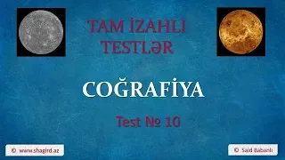 Daxili planetlərə aid olmayan xüsusiyyət: Peyklərinin sayı azdır; ... (Cografiya. Test - 10)