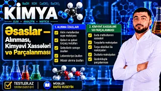 Əsaslar — Alınması, Kimyəvi Xassələri və Parçalanması | DİM Toplu 2025 Kimya Testləri
