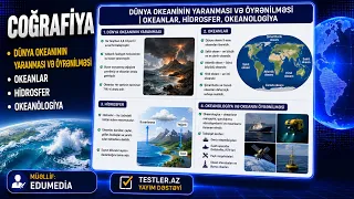 Dünya Okeanının Yaranması və Öyrənilməsi | Okeanlar, Hidrosfer, Okeanologiya | Coğrafiya #coğrafiya