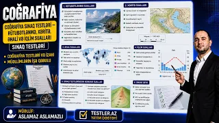 Coğrafiya Sınaq Testləri — Rütubətlənmə, Xəritə, Əhali və İqlim Sualları #testler #dim