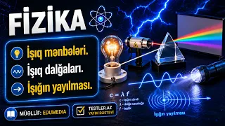 İşıq mənbələri. İşıq dalğaları. İşığın yayılması. Fizika. #fizika #testler #sınaq